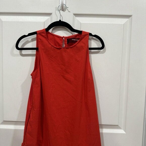Code X Mode Cotton Blend Red Tailored Maxi Dress, Size Xsmall Xs - Picture 4 of 12